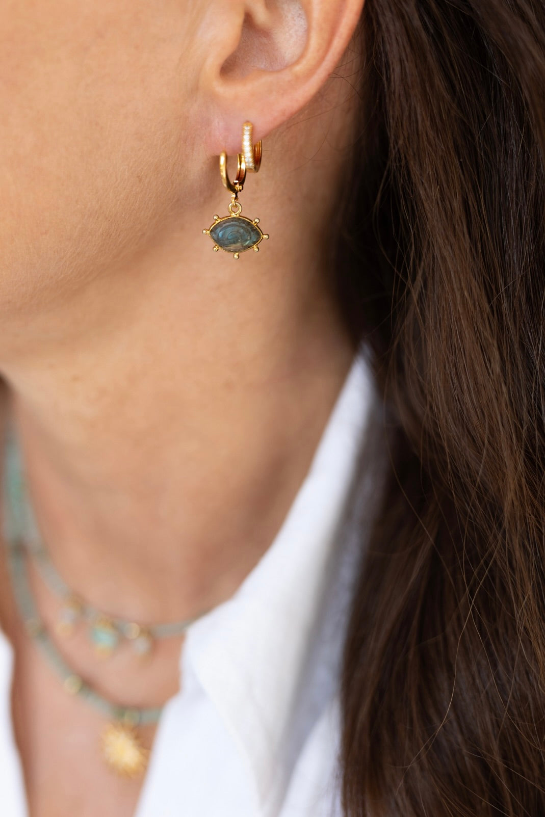 Boucles d'oreilles Zia  Labradorite