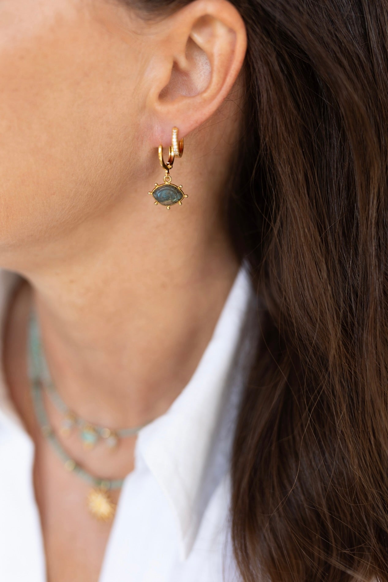 Boucles d'oreilles Zia  Labradorite