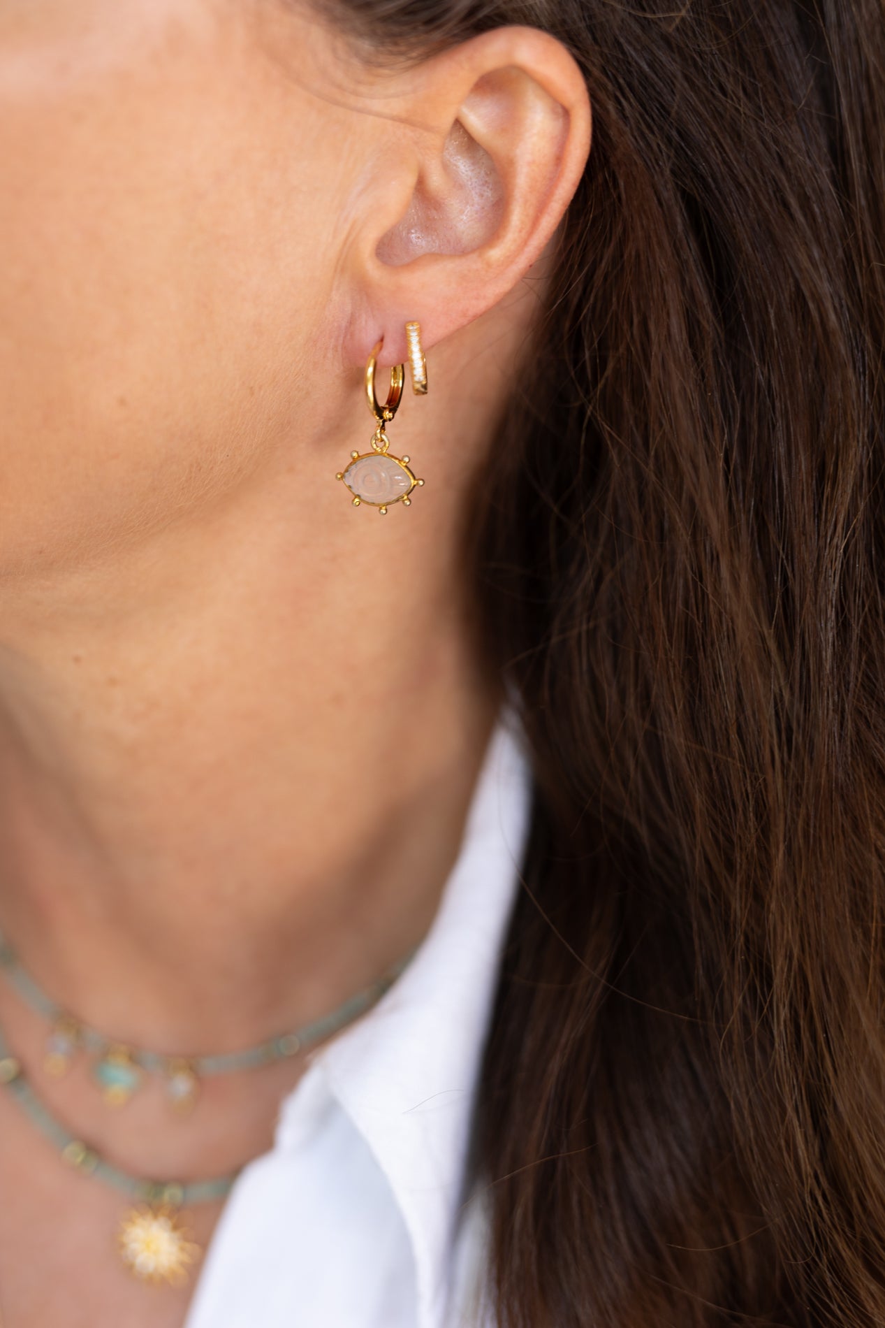boucles d'oreilles pierre de lune