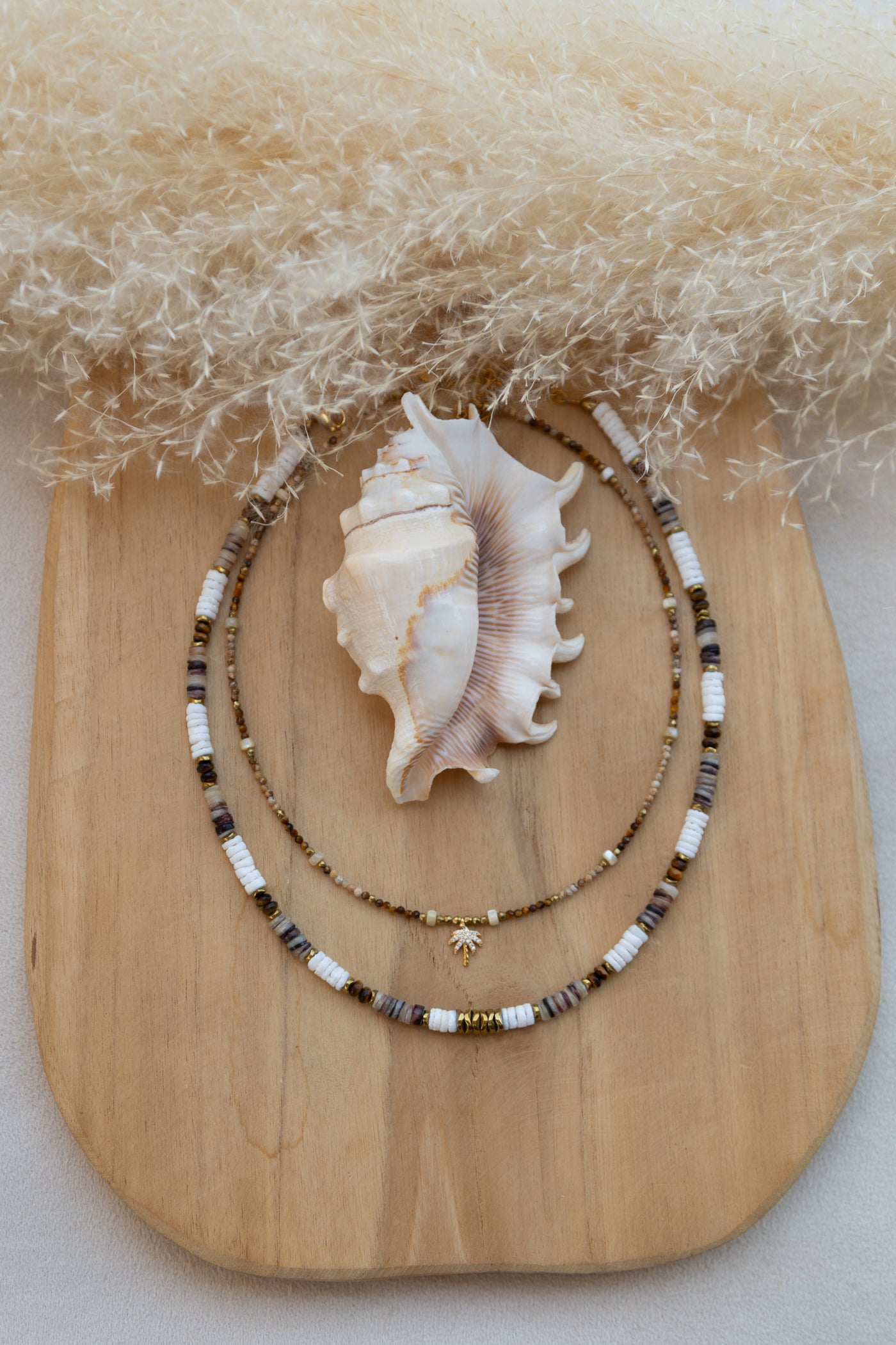Collier Palmier pierre Jaspe Paysage