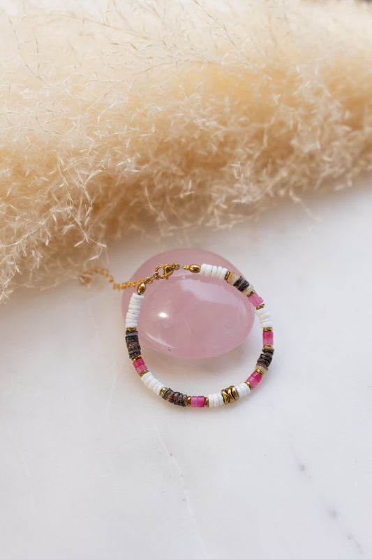 Bracelet Summer Agate rose