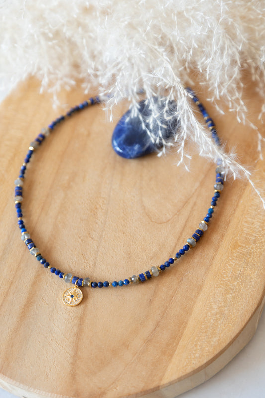 Collier Sloane en pierre de Lapis-Lazuli