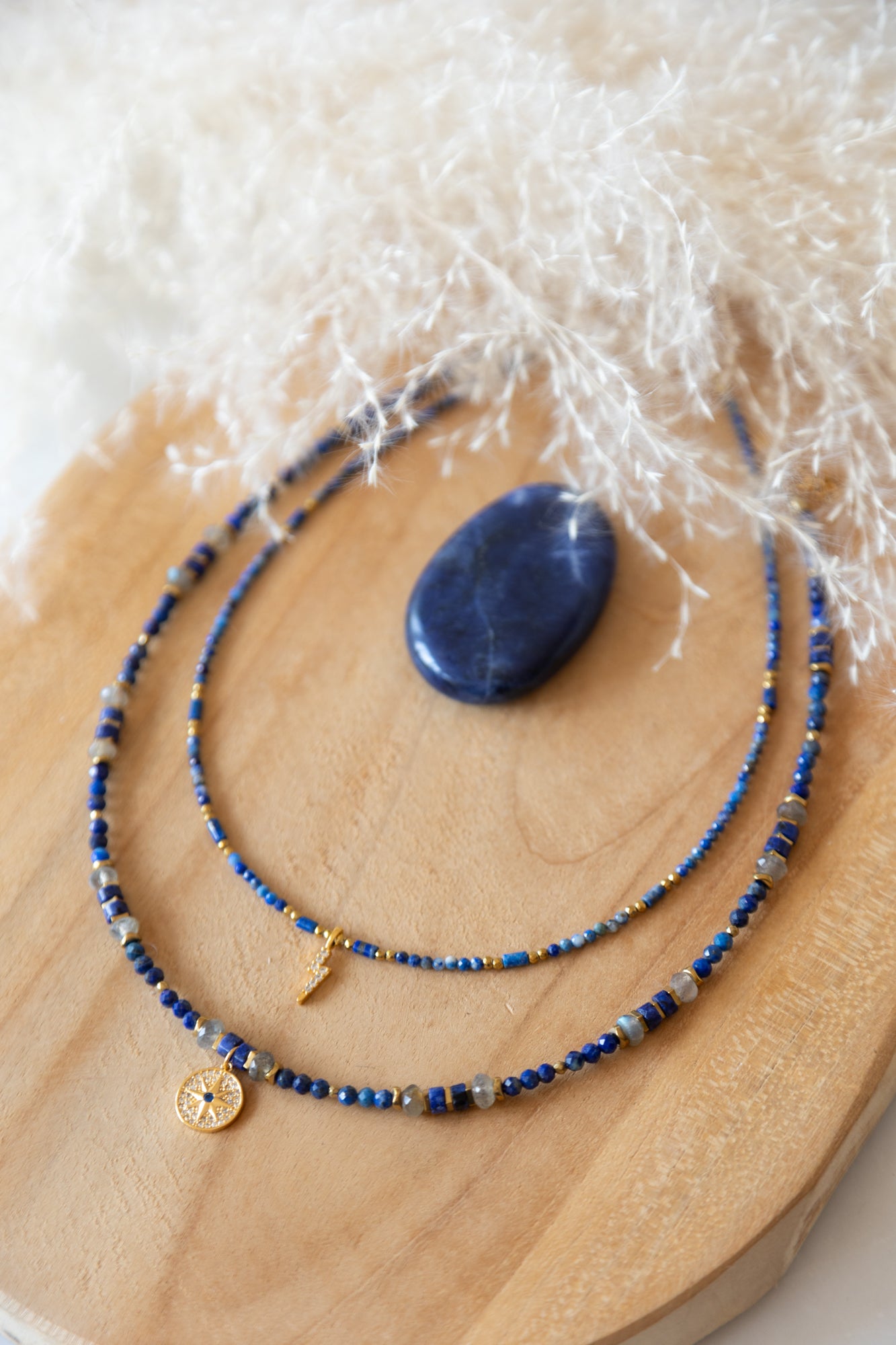 Collier Billie en pierre de Lapis-Lazuli bleu