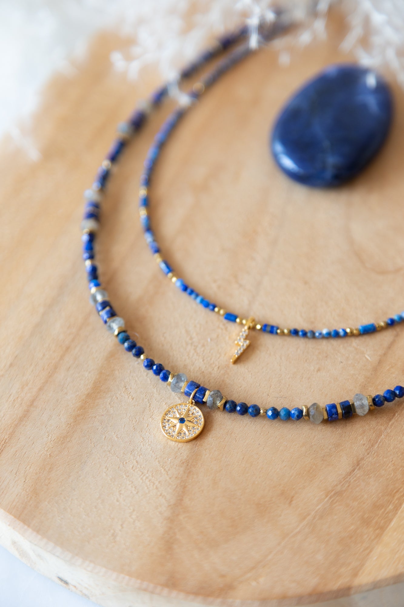 Collier Billie en pierre de Lapis-Lazuli bleu