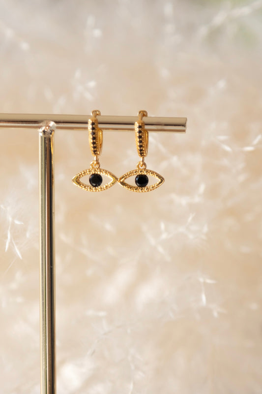 Boucles d'oreilles  Abby en pierres d'onyx