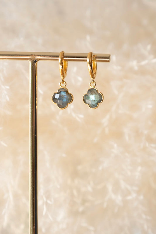 Boucles d'oreilles Chance pierre de Labradorite