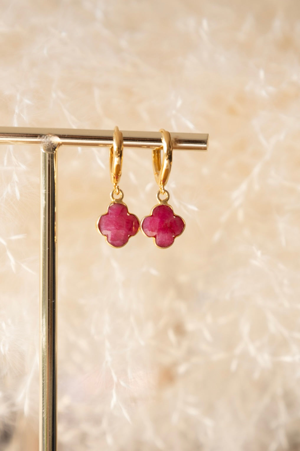 Boucles d'oreilles Chance pierre de Rubis