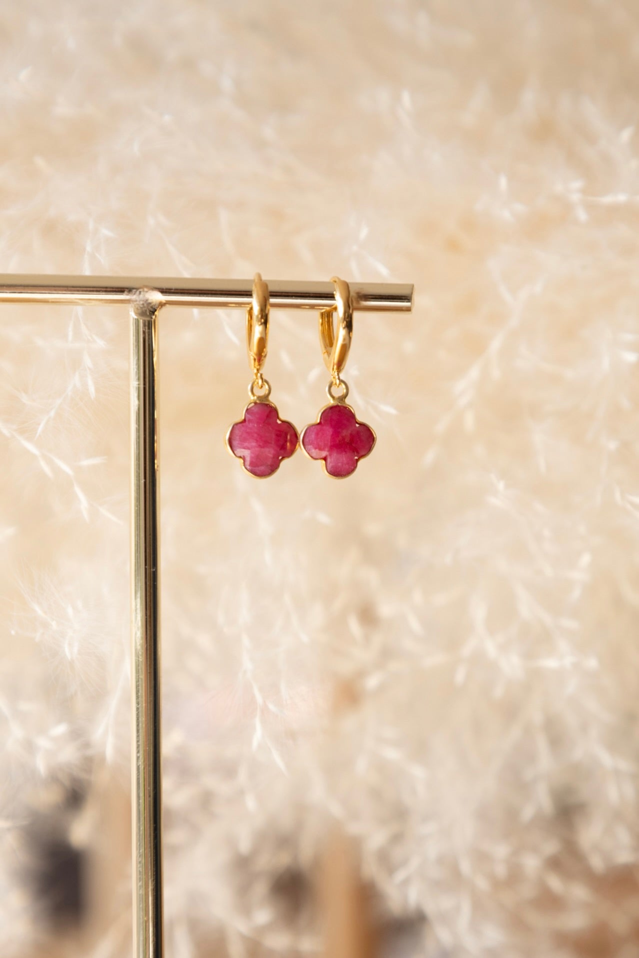 Boucles d'oreilles Chance pierre de Rubis