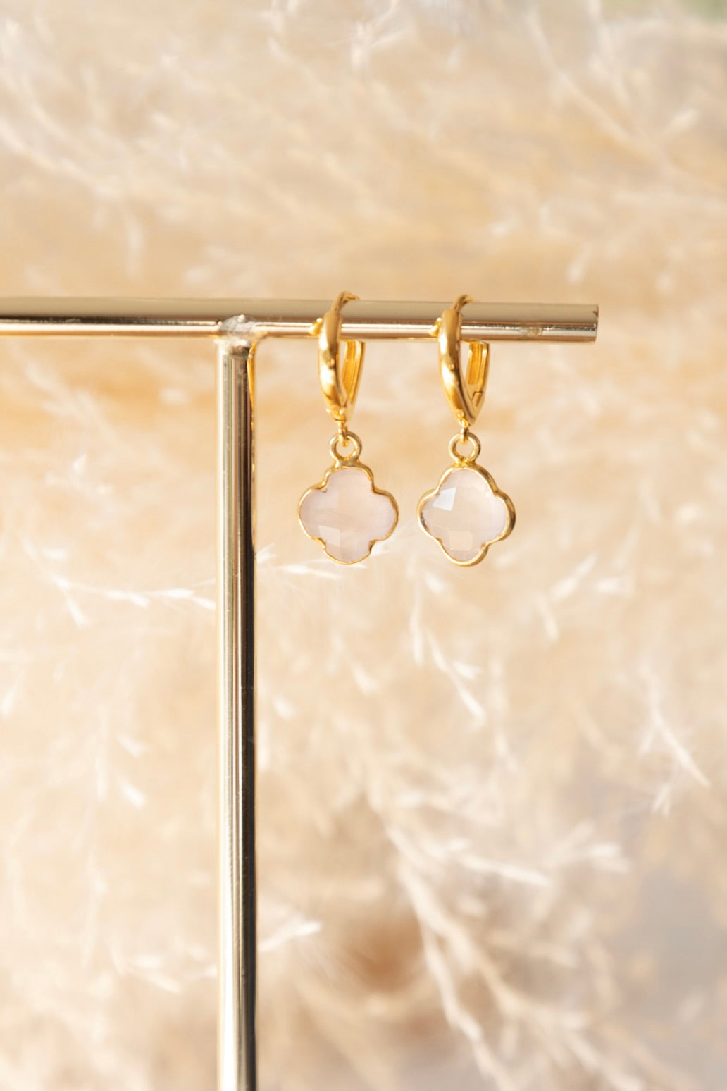 Boucles d'oreilles Chance Quartz rose