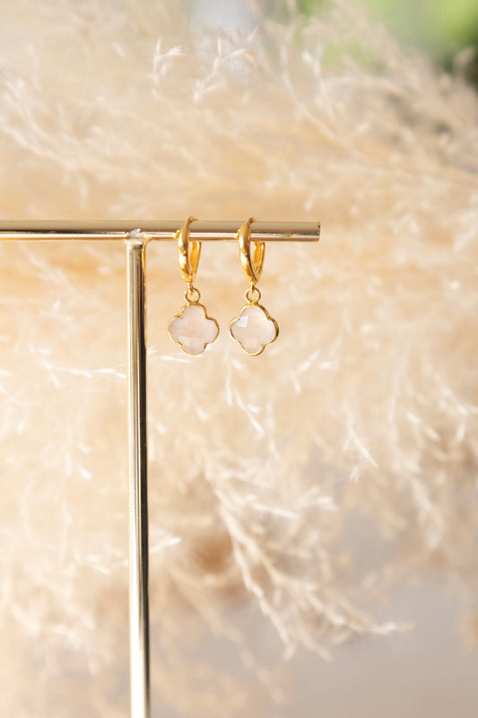 Boucles d'oreilles Chance Quartz rose