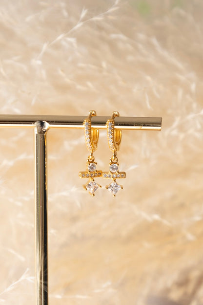 Boucles d'oreilles Delf en Brillant zircon 