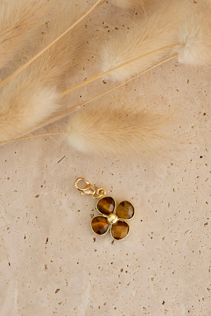 Pendentifs charm pierre Oeil du tigre