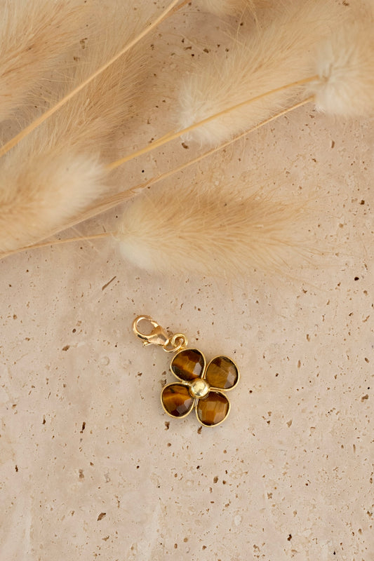 Pendentifs charm pierre Oeil du tigre