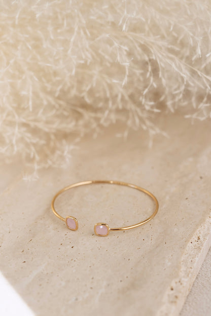 Bracelet Jonc Nina opale rose