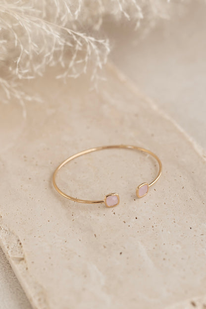 Bracelet Jonc Nina opale rose