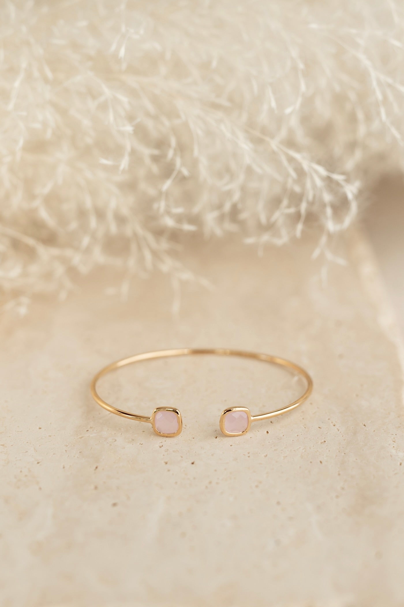 Bracelet Jonc Nina opale rose