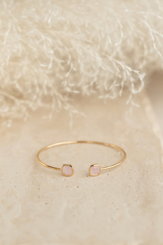 Bracelet Jonc Nina opale rose