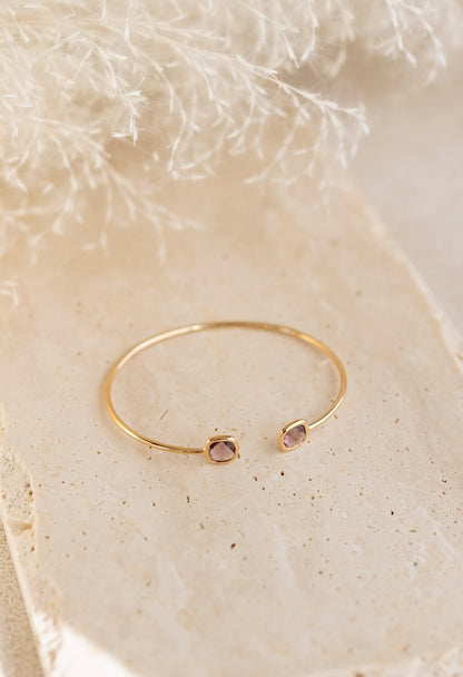 Bracelet jonc Nina pierre d'Améthyste