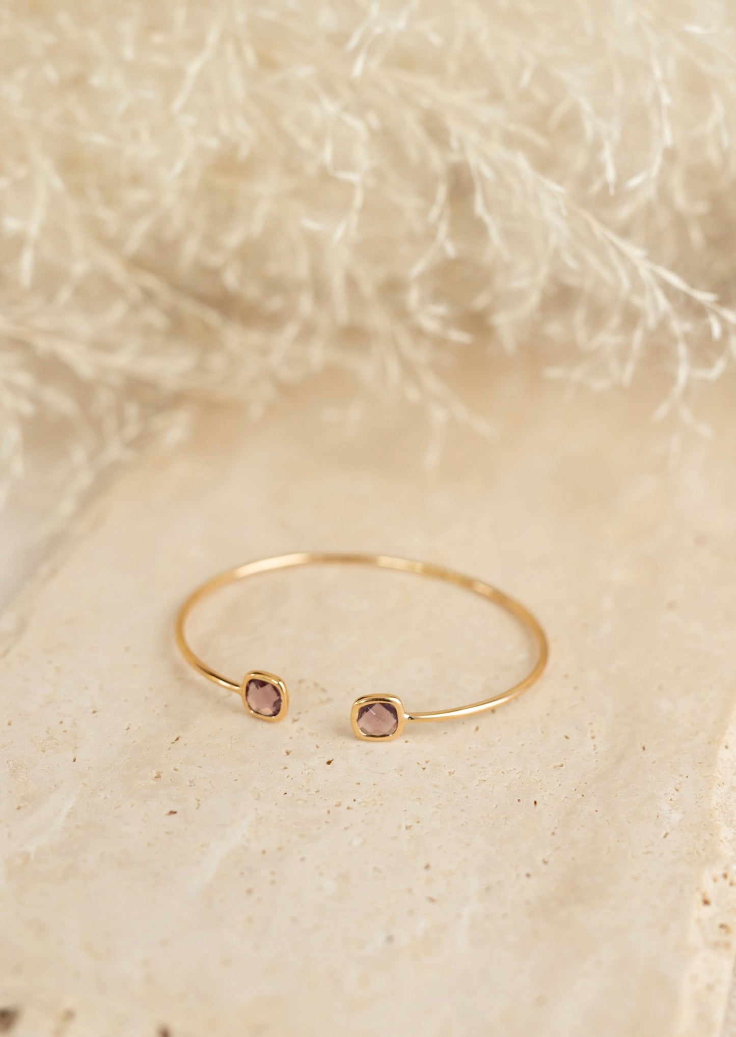 Bracelet jonc Nina pierre d'Améthyste