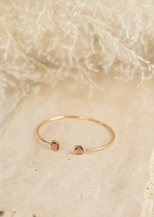 Bracelet jonc Nina pierre d'Améthyste