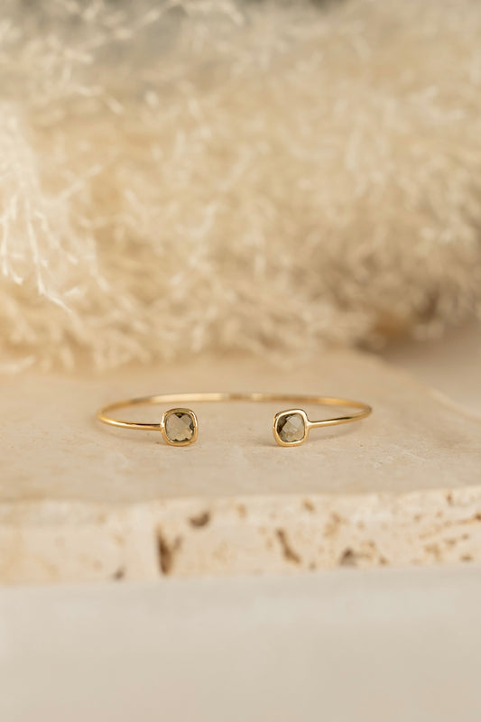 Bracelet jonc Nina quartz fumé