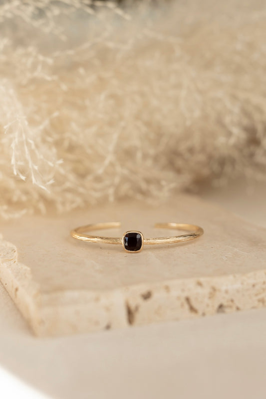 Bracelet jonc Oriane onyx noir