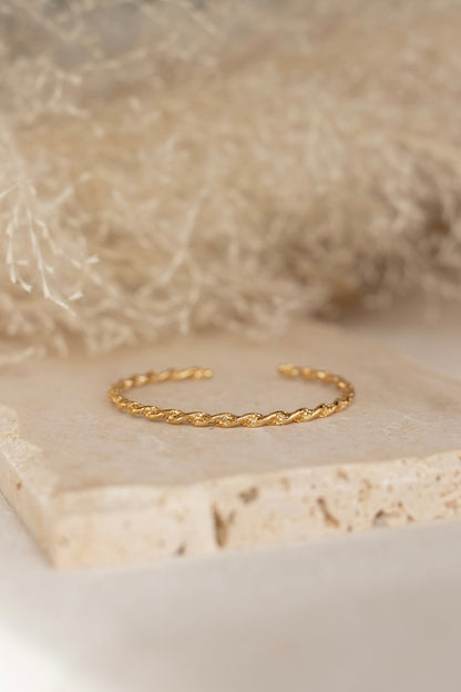 Bracelet Jonc Aria torsadé or