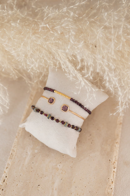 Bracelet jonc Nina pierre d'Améthyste