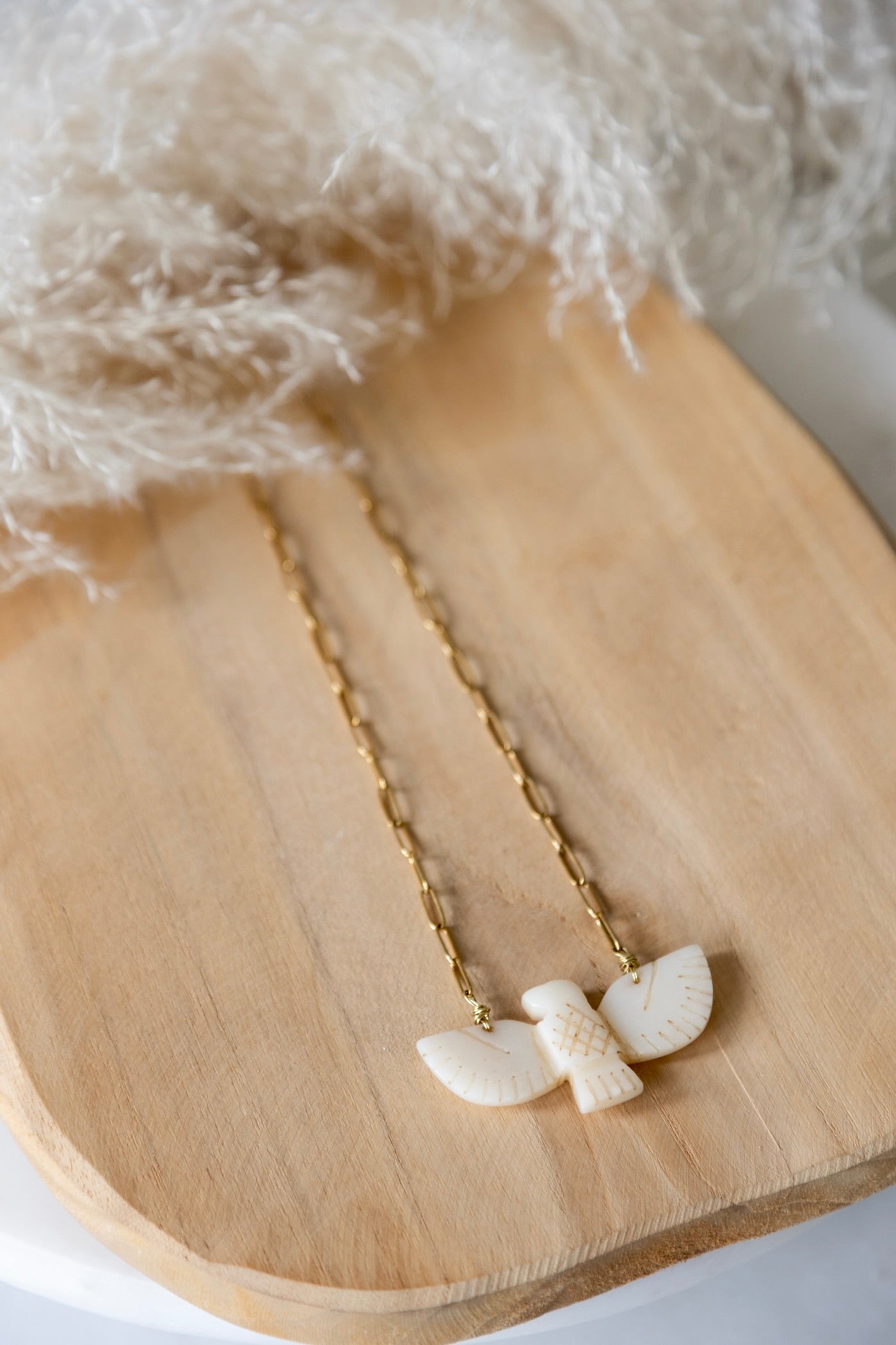 Collier Harpia beige