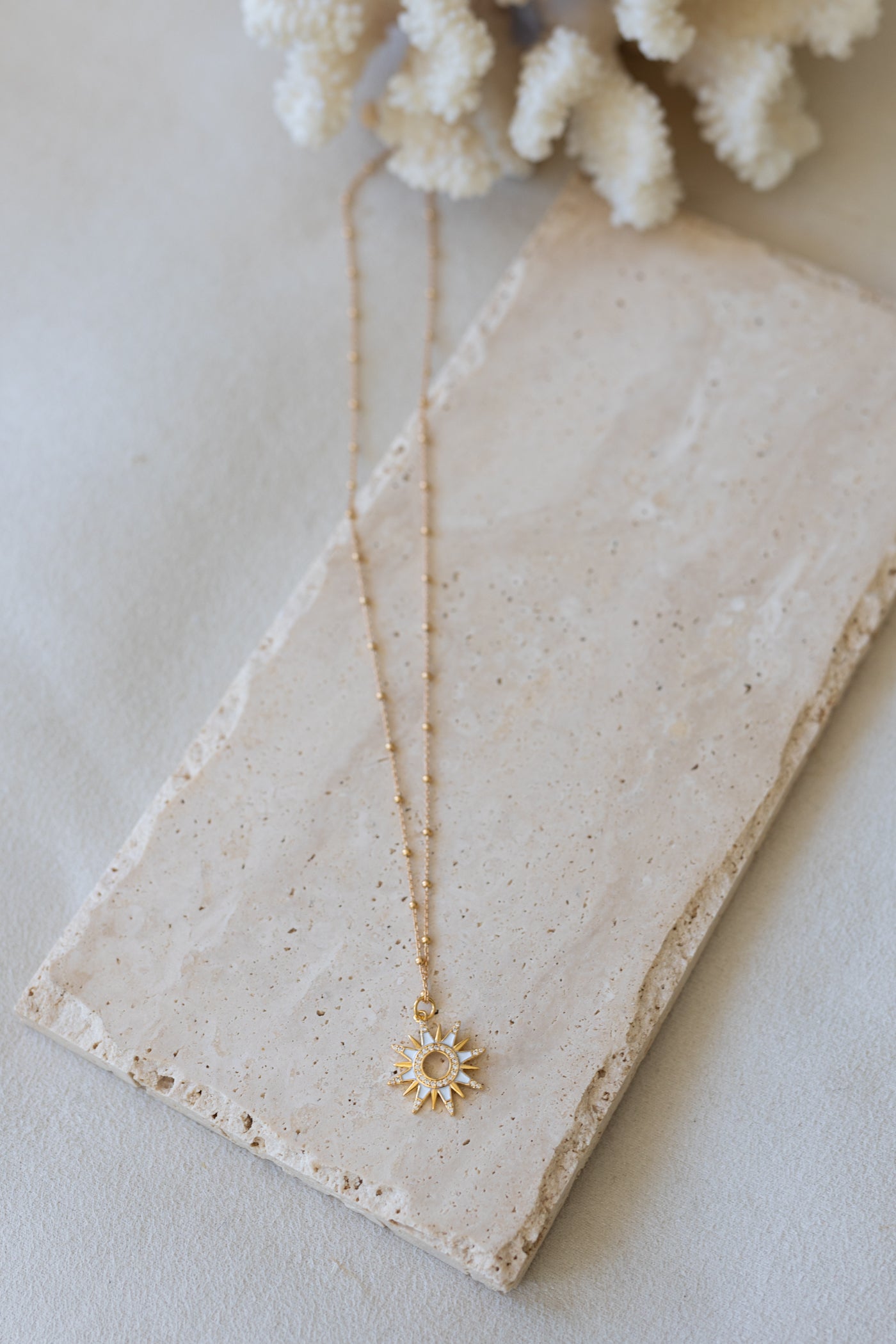 Collier chaîne Sunny plaqué or 14K, 3 microns