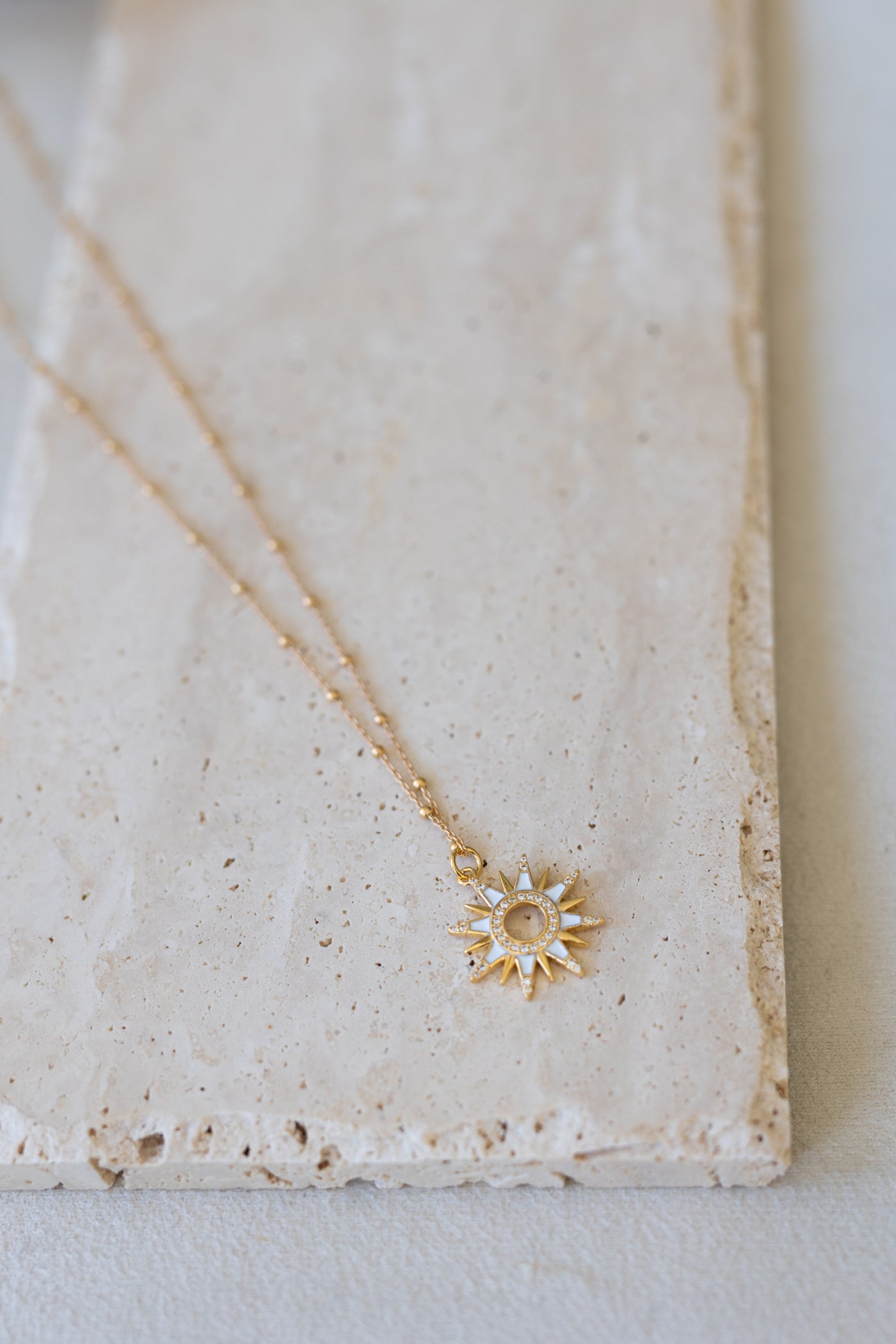 Collier chaîne Sunny plaqué or 14K, 3 microns