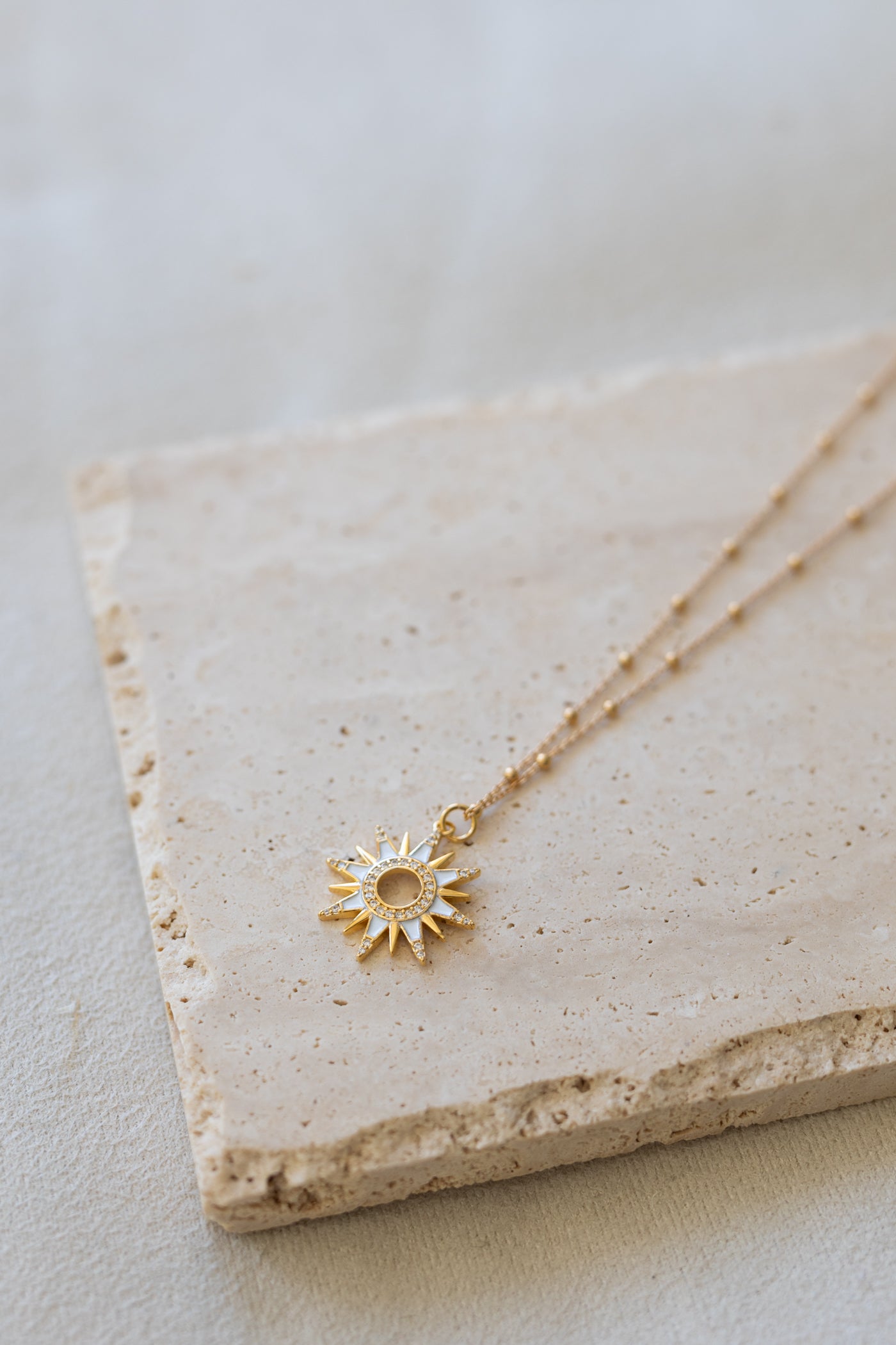 Collier chaîne Sunny plaqué or 14K, 3 microns