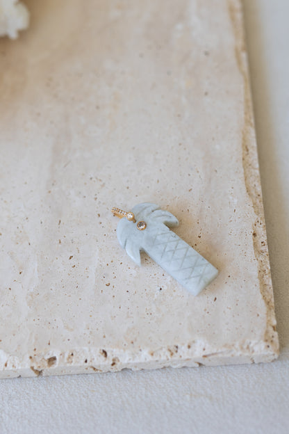 Pendentif Palmier Pierre de lune