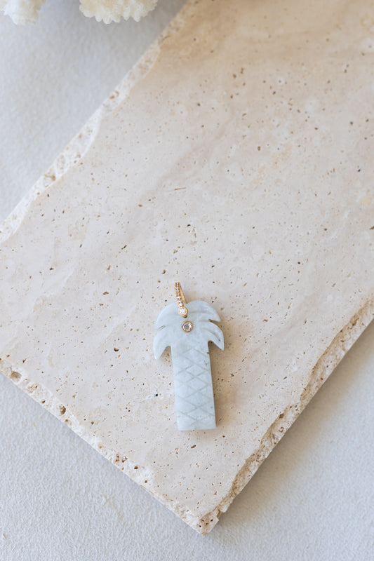 Pendentif Palmier Pierre de lune