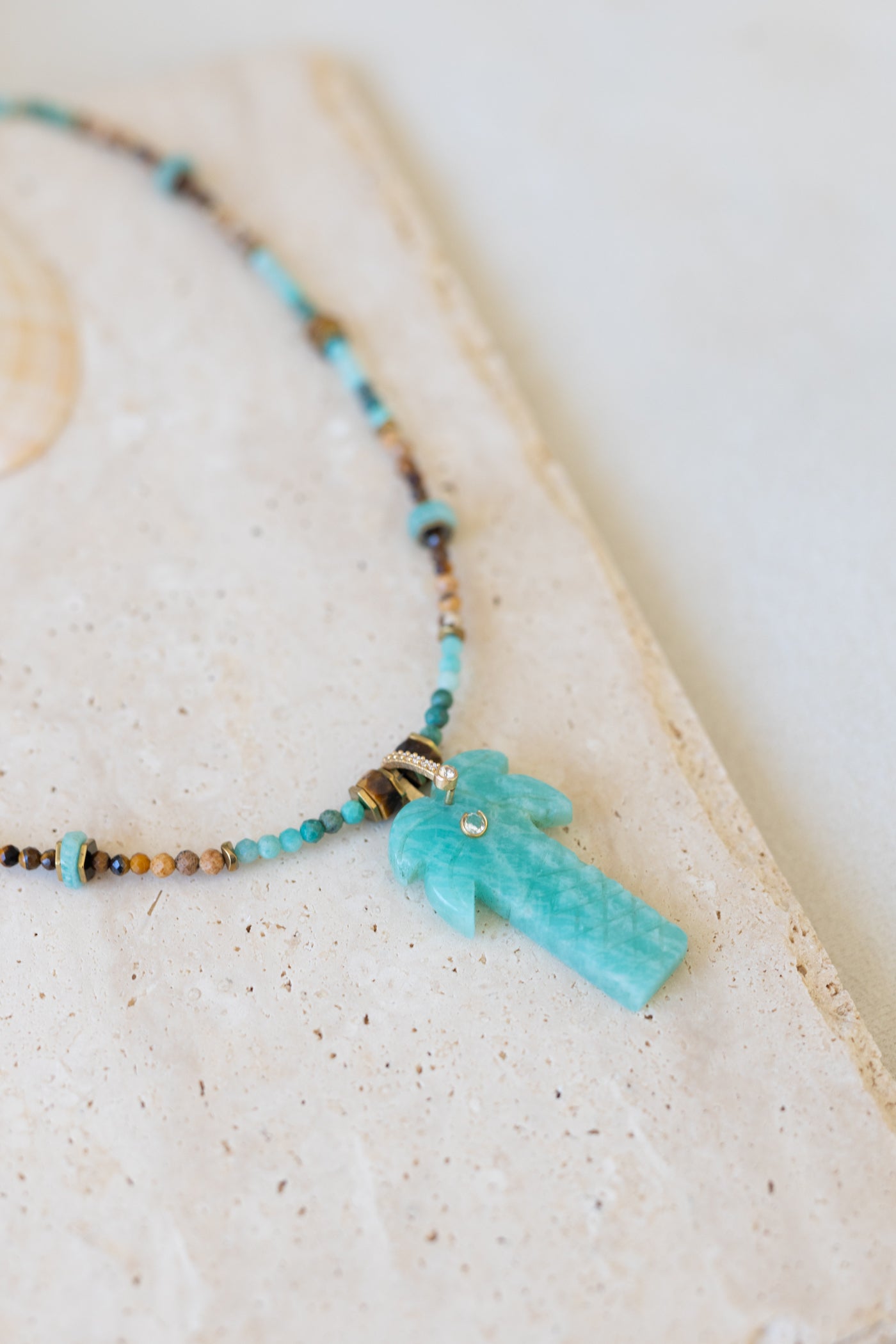 Collier Palmier Amazonite