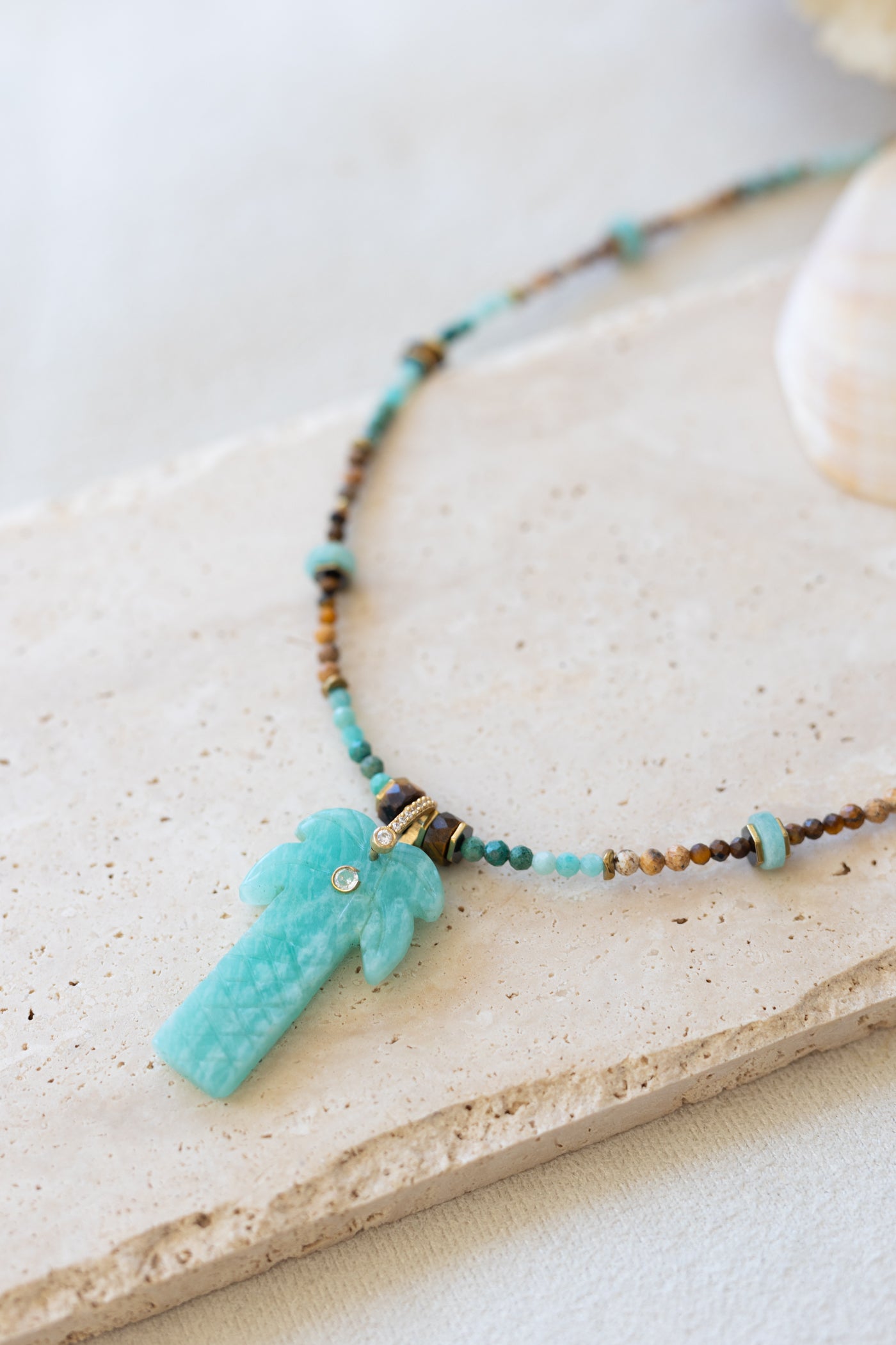 Collier Palmier Amazonite