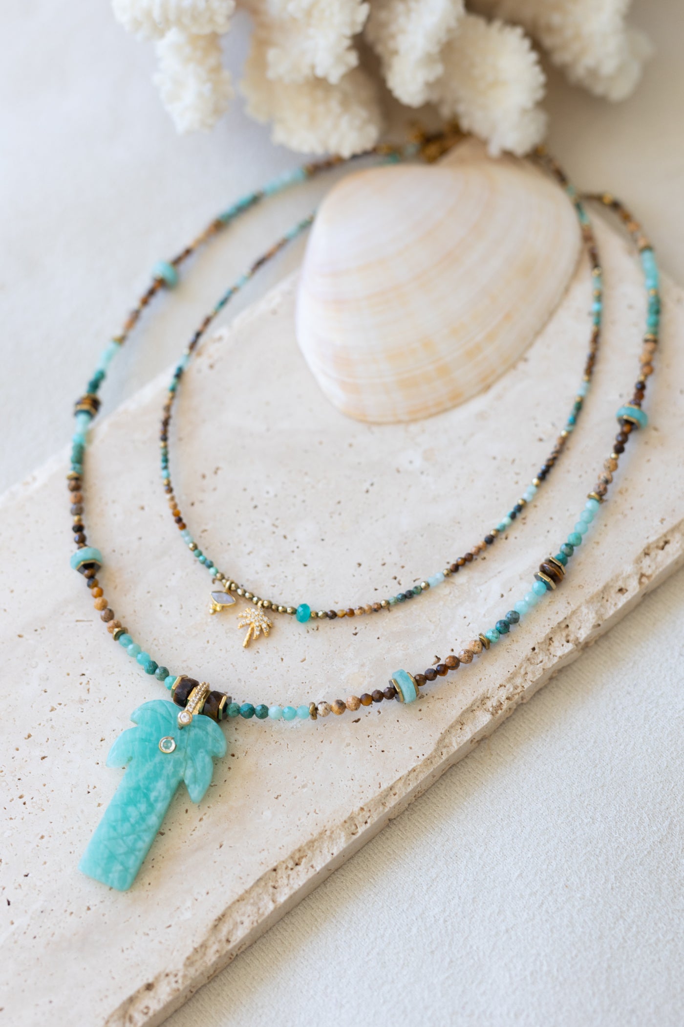Collier Palmier Amazonite