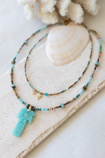 Collier Palmier Amazonite