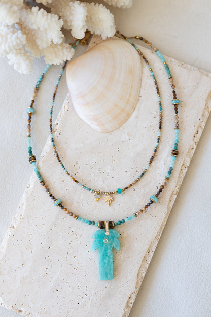 Collier Palmier Amazonite