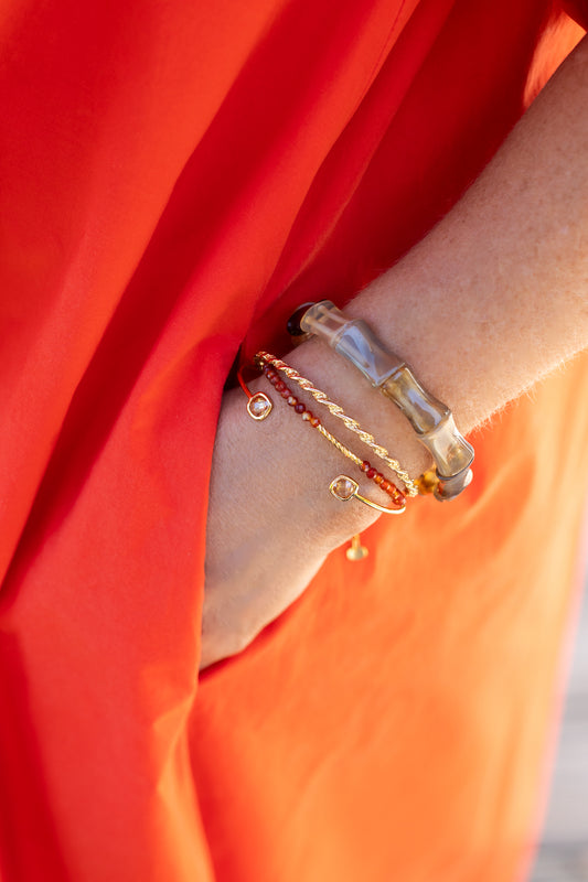 Bracelet jonc Nina Cornaline