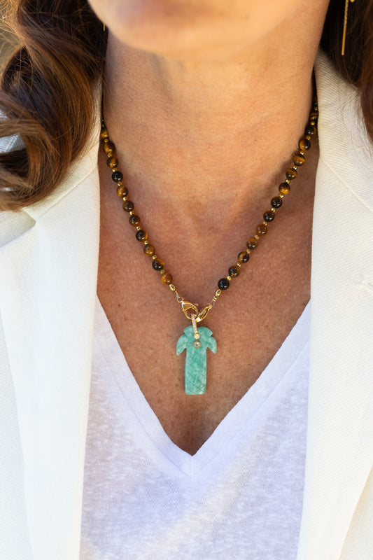 Collier Fidji perles oeil du Tigre