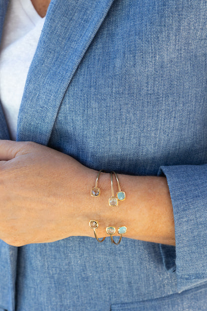 Bracelet jonc Nina quartz fumé