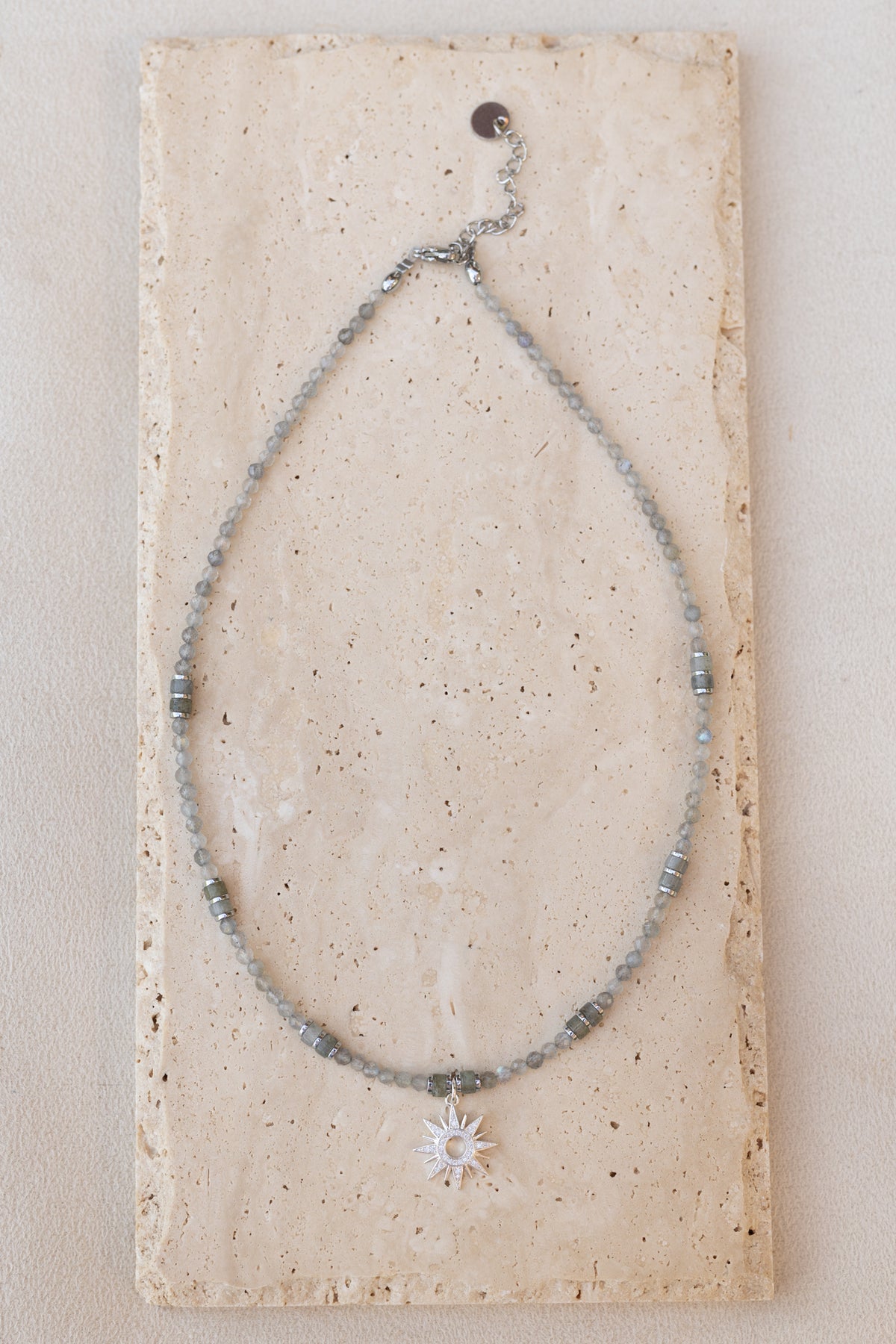 Collier Sunny labradorite argent