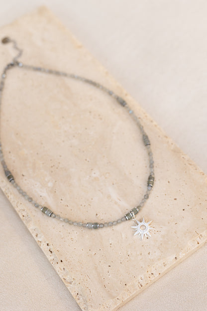 Collier Sunny labradorite argent