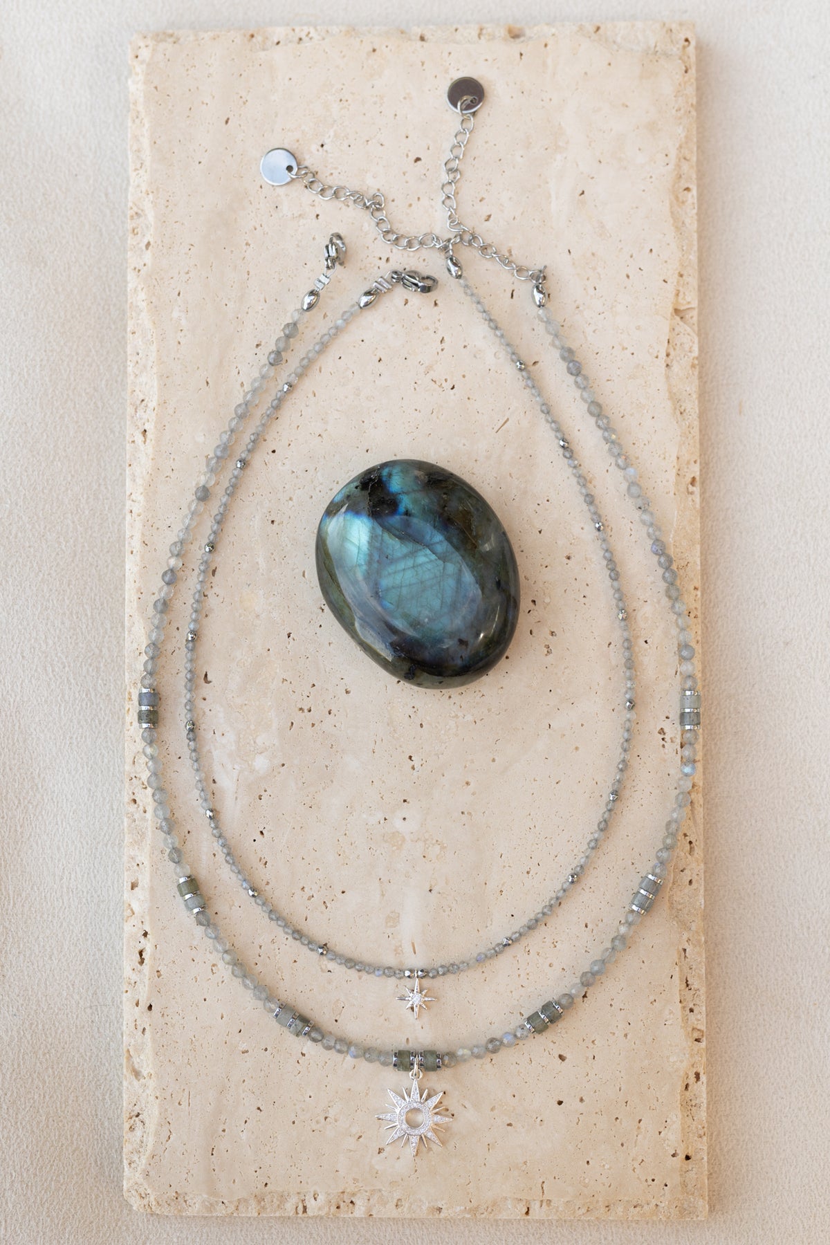 Collier Sunny labradorite argent