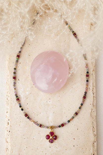Collier Flore Tourmaline