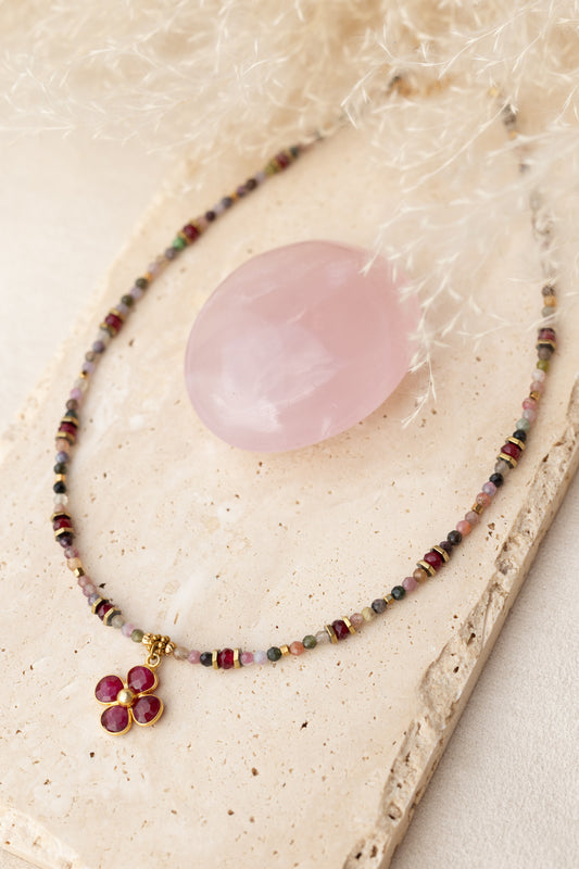 Collier Flore Tourmaline