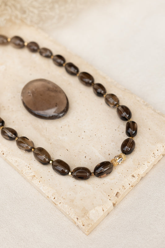 collier Tia quartz fumé