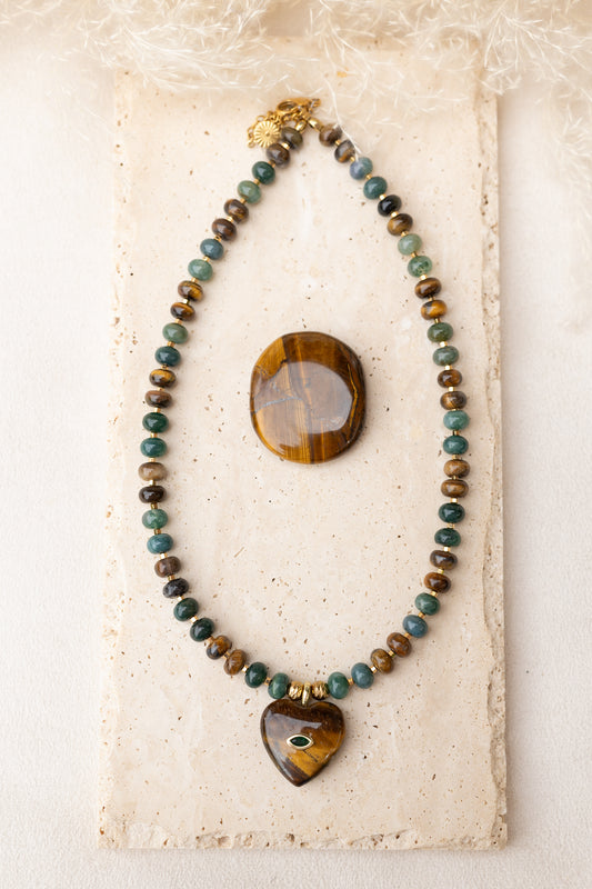 Collier Amore oeil du tigre