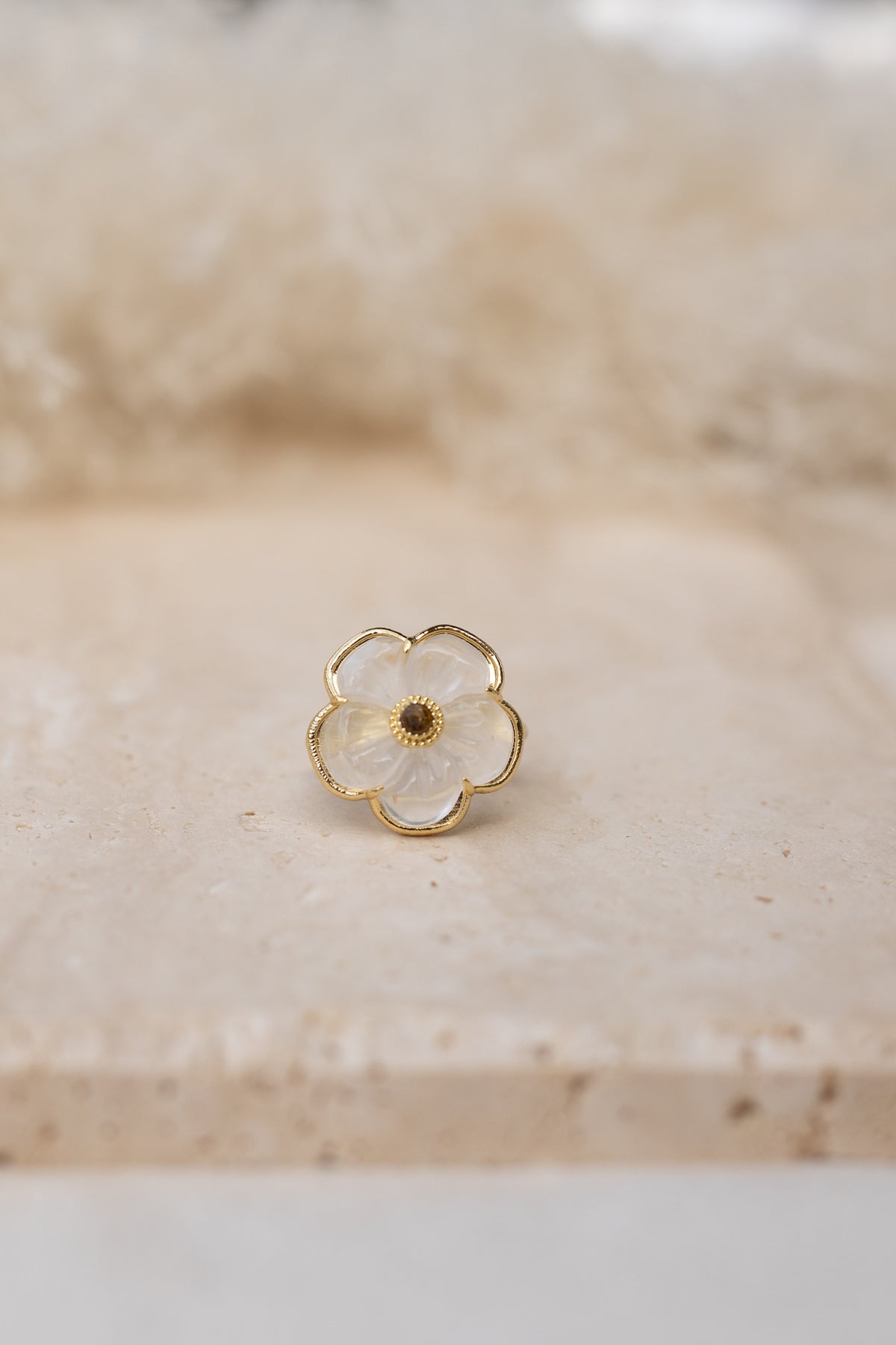 Bague Flora pierre de lune